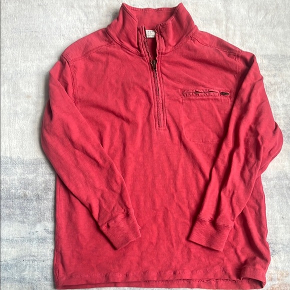 J. Crew Men's Red Quarter-Zip Sweater - Picture 2 of 4